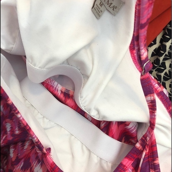 TEHAMA Athletic Dress Medium Pink Watercolor Print - Picture 8 of 16